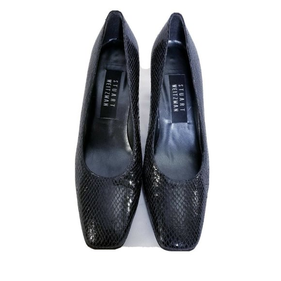 Stuart Weitzman  Shoes - Stuart Weitzman Black Lizard Skin Pumps  Size 7.5